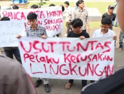 Puluhan Massa Desak Audit PT Arkora Hydro dan Evaluasi Kinerja Pejabat di Tanggamus
