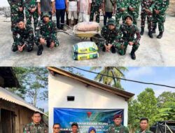 Peringati HUT Ke-14, Skadron 12/AJY Bantu Pembangunan Bagi Warga Kurang Mampu Di Way Tuba