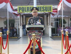 Puncak Perayaan Hari Bhayangkara Ke 80 Tahun 2026, Polres Mesuji Melaksanakan Upacara, Kapolres Bacakan Sambutan Presiden Prabowo