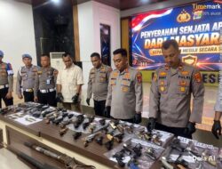 Selama 14 Hari, Polres Mesuji Terima  80 Pucuk Senpi  dan 85 Butir Amunisi Dari Masyarakat