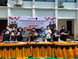 Kejari Tanggamus Musnahkan Barang Bukti 48 Perkara, 37 Kasus Narkotika