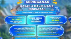 Program Diskon Pajak dan Balik Nama Kendaraan Lampung Diperpanjang Hingga 31 Oktober 2026