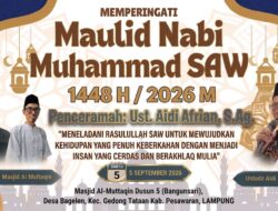 Takmir Masjid Al-Muttaqin Pesawaran Gelar Maulid Nabi, Usung Tema Meneladani Akhlak Rasulullah