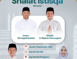 Di Tengah Kekeringan dan Abu Vulkanik, Pemkab Pringsewu Ajak Masyarakat Gelar Shalat Istisqa