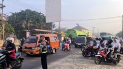 Satlantas Polres Lampung Tengah Siaga di Jalan Pastikan Keselamatan Warga Sejak Matahari Terbit