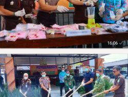 Kejaksaan Negeri Lampung Tengah Musnahkan Barang-Bukti Kejahatan Dari 93 Perkara, Dan 33 Perkara Narkotika 